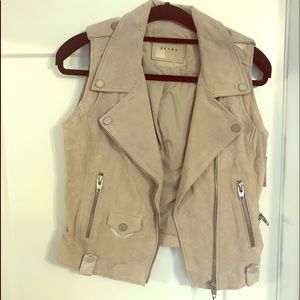 NWT Blank NYC leather suede moto vest